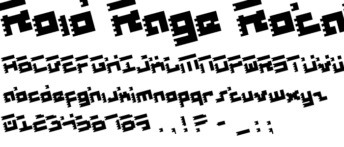 Roid Rage Rotate font